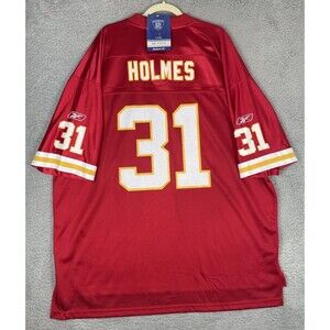 VTG Reebok Jersey Priest Holmes #31 Kansas City Chiefs Mens 2XL 58 (3XL) Red NWT